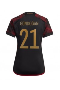 Duitsland Ilkay Gundogan #21 Voetbaltruitje Uit tenue Dames WK 2022 Korte Mouw